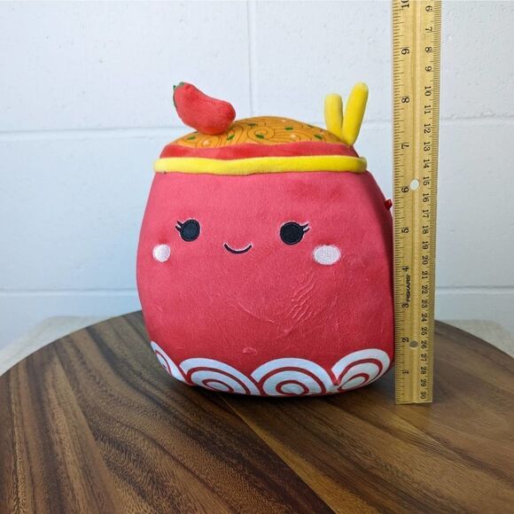 Squishmallow Kellytoy Food Squad Odion The Red Fire Spicy Noodles - Picture 7 of 7